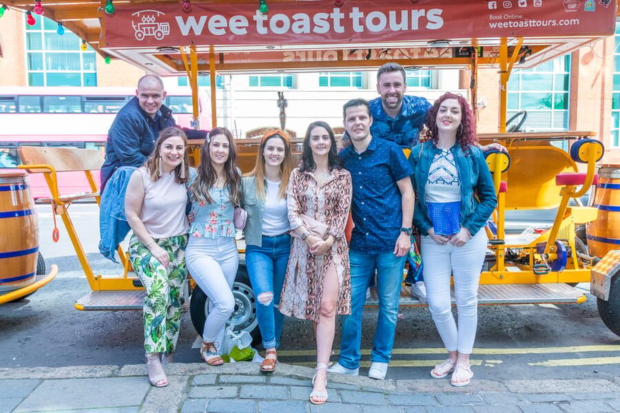 Belfast: City Centre Beer Bike Tour - The one-hour route: Royal Avenue to City Hall, plus a Corn Market moment