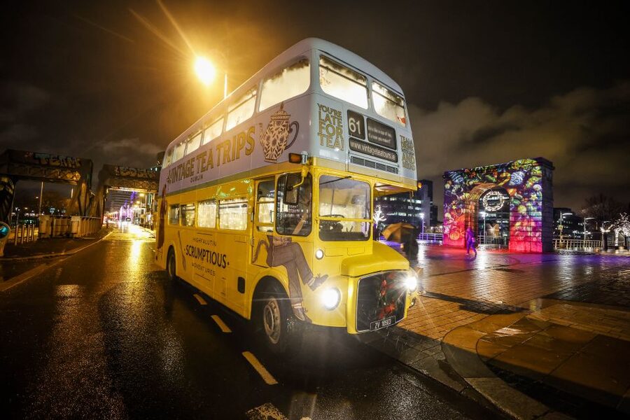 Dublin: Christmas Lights Festive Bus Tour with Afternoon Tea - Live Guide Stories and Festive Music: What You Gain Beyond Sightseeing
