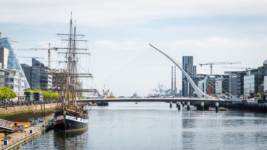 Dublin: Jeanie Johnston Tall Ship Irish Famine History Tour - Upper deck walk: masts, craftsmanship, and Dublin Docklands views