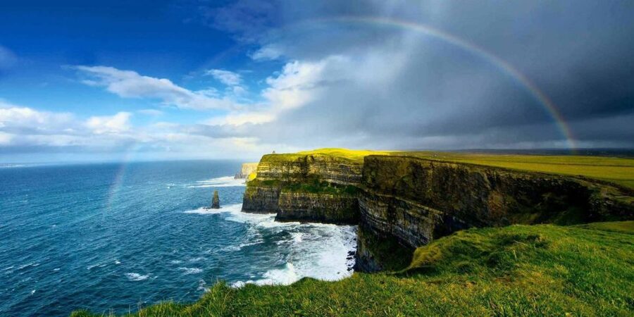 From Galway: 12:00 PM Guided Cliffs of Moher Tour - Luxury coach comfort on the way to the Burren and Ballyreen